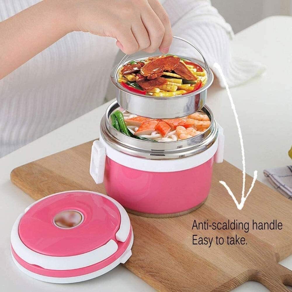 Qcwwy Contenitore Termico Da 1,5L In Acciaio Inox: Mantiene Il Pranzo Caldo O Fresco Per Ore, Ideale Per Lavoro E Gite! - 2