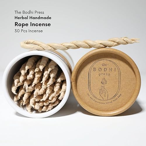 Miniatura 2 de The Bodhi Press Incienso curativo a base de hierbas para aromaterapia, meditación, varillas de incienso 100% orgánico, incienso de cuerda del