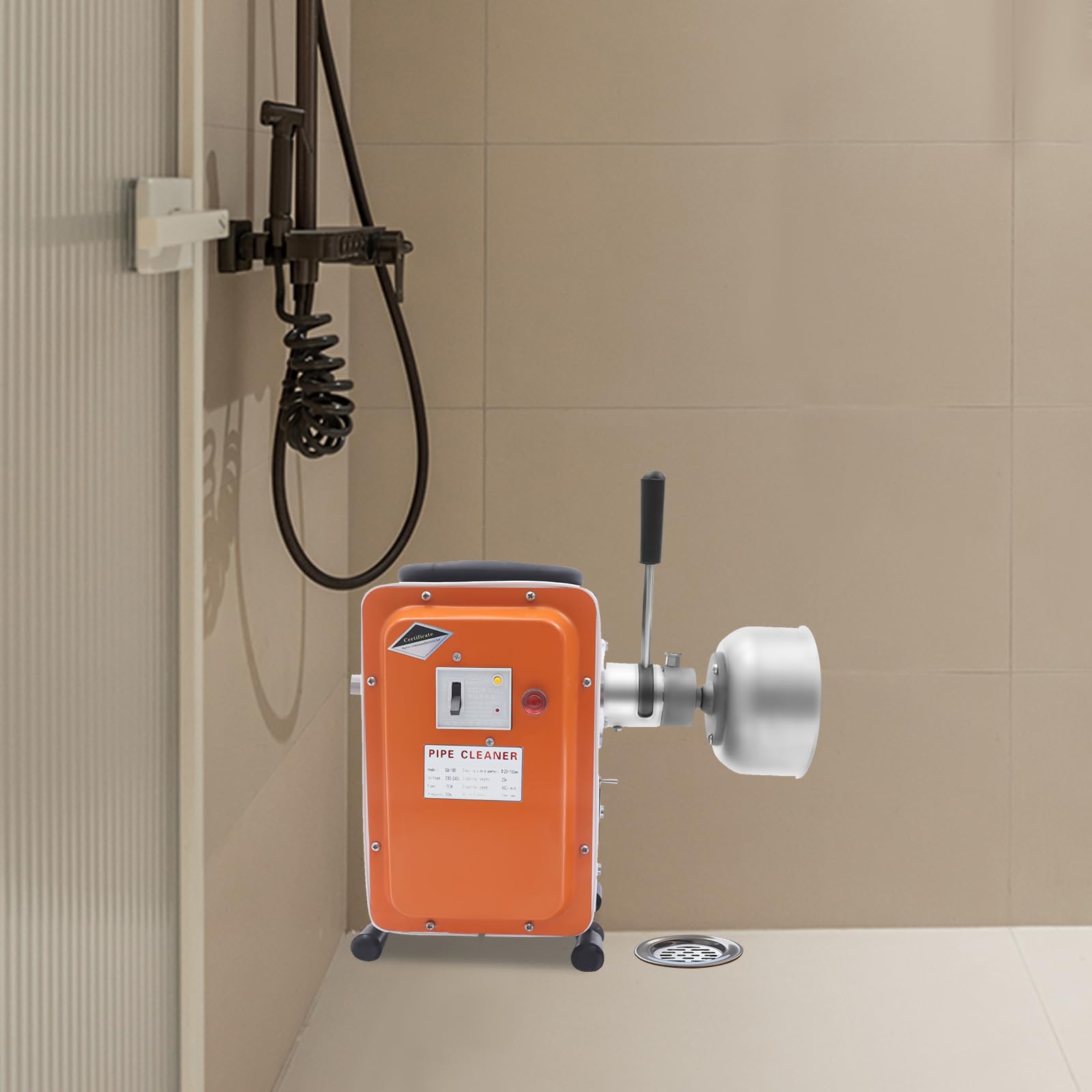 Pulitore di scarico, pulitore per tubi, spirale elettrica per acque reflue 750 W, per tubi di scarico intasati, toilette, cucina, bagno, casa, ristorante, ospitalità, regalo per proprietari di case e