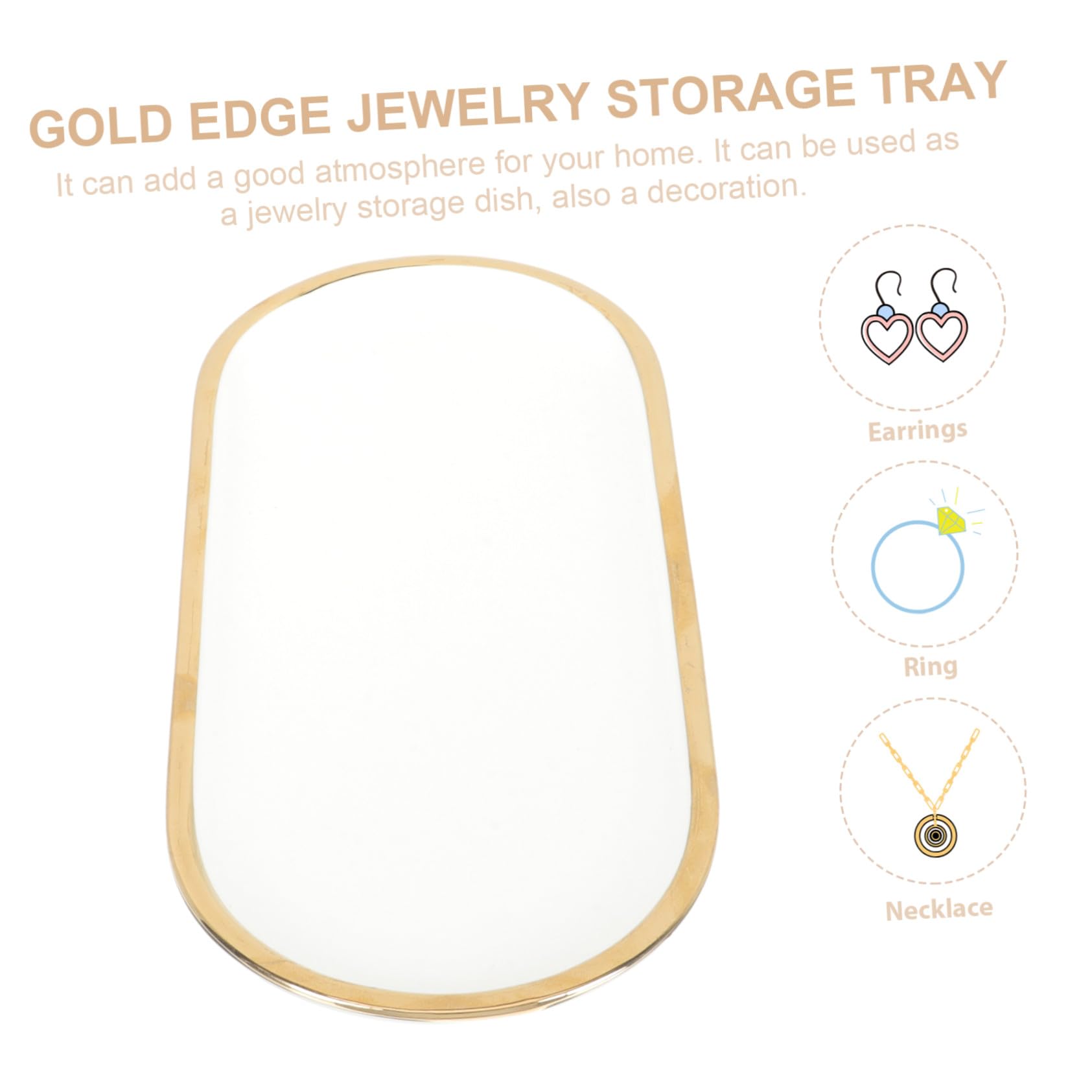 Goldenes Schmucktablett Keramik Schmuckschale Dekorative Ringschale Ohrringschale Schmuckaufbewahrungsteller Keramik Ringhalter Schreibtischdekoration