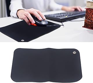 Grounding Mat, Earth EMF Recovery Computer Mouse Pad Grounded Foot Reduce Stress Pad Grounding Computer Mouse Pad for Studying and Working with 16.4ft Cable