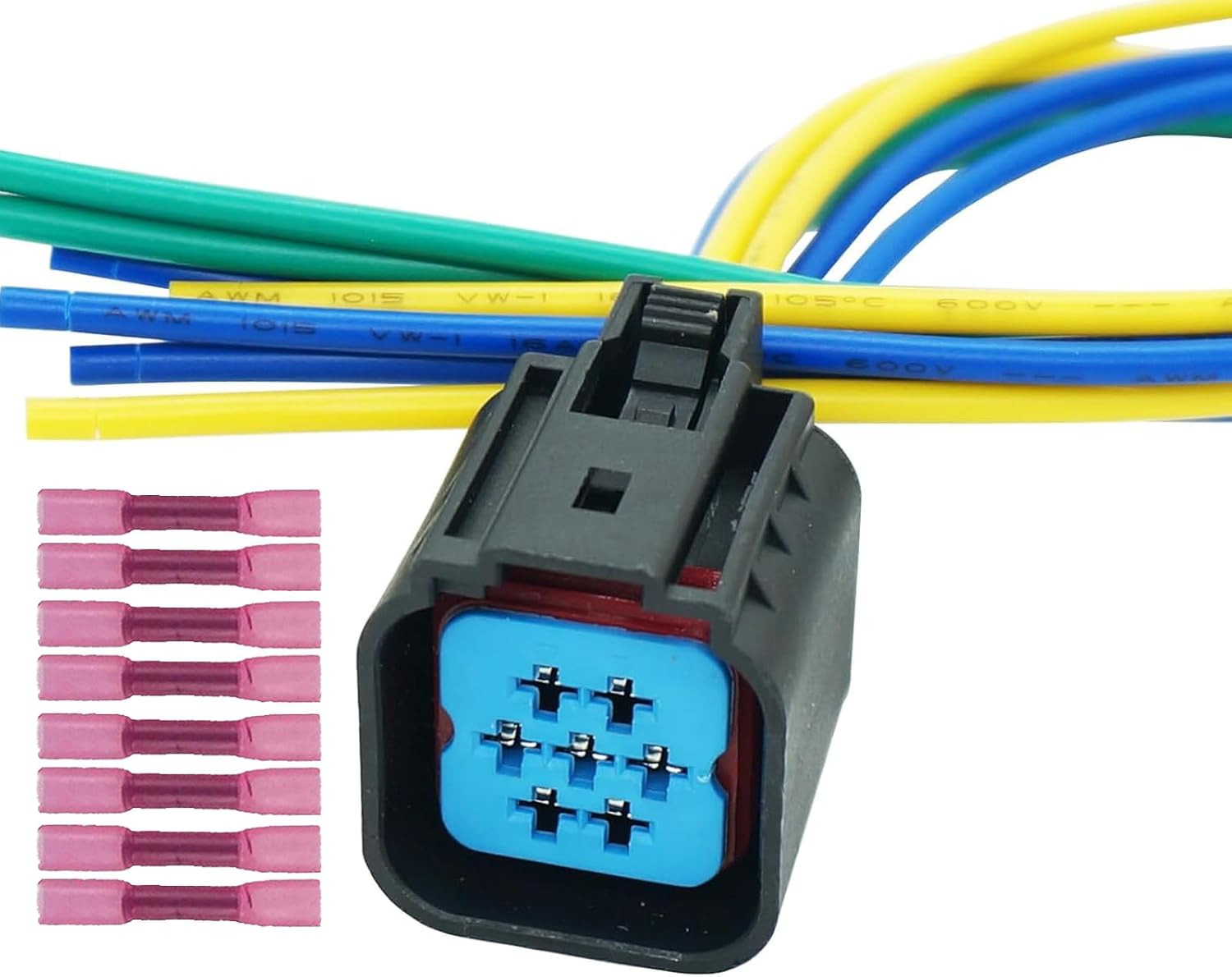 7 Pins Headlights Headlamp Connector Wiring Harness Pigtail Plug for 2005-2011 Lincoln Town Car Replaced OE# AY1005