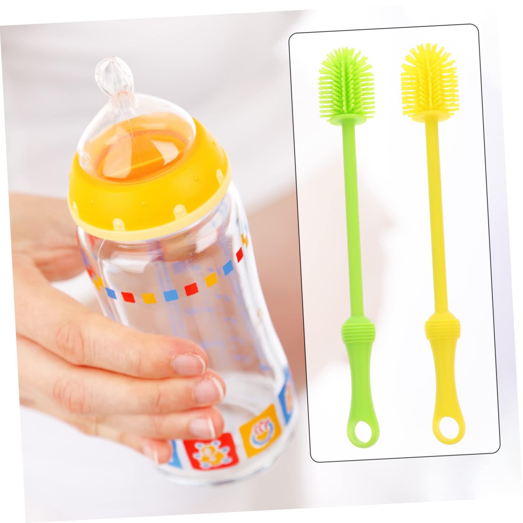 Abaodam 6pezzi Spazzole Silicone Per Bottiglie Spazzole Multifunzionali Per Borracce Bottiglie Per e Utensili Colori