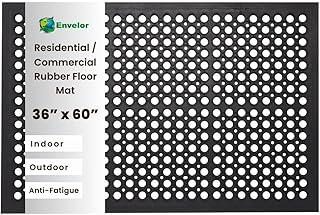 Envelor Anti Fatigue Rubber Floor Mat Non-Slip Restaurant Mat for Floors Bar Drainage Mat Doormat Utility Garage Home Slip...