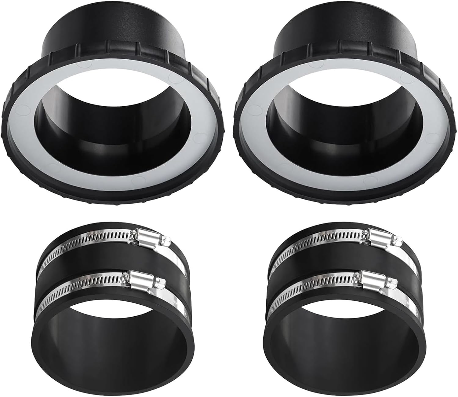 Abs Simple Install Ports Set of 4 for 4 Inch Woodworking Machine Vacuum Systems Extractor Accessory