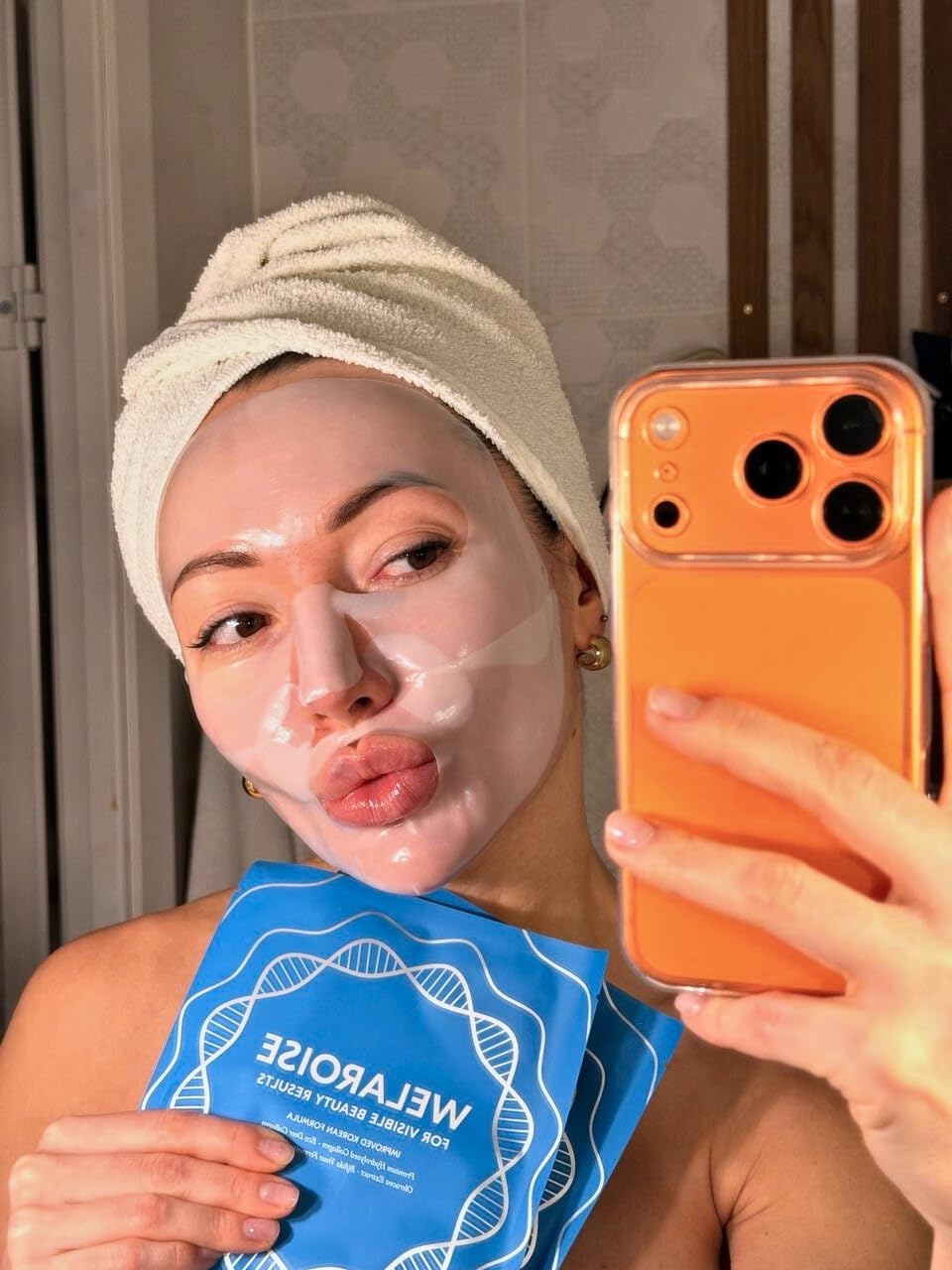 Welaroise Bio Protein - Mascarilla facial profunda de hidrogel de colágeno + 35% más de colágeno, hidratación intensa e hidratación, reafirmante, antienvejecimiento, renovación de la piel, cuidado de