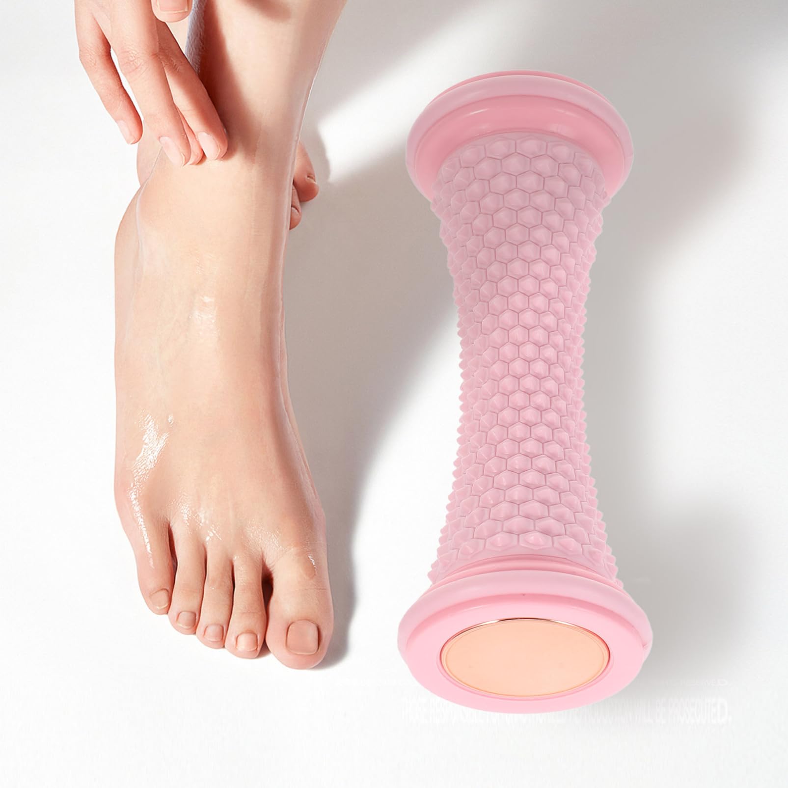2 Stück Fußmassagegerät aus Tpr und Pvc für Fußsohlenmassage | Rosa, Tragbares Rollenmassagegerät, Manuell Nutzbar, als Fuß Yoga Rolle