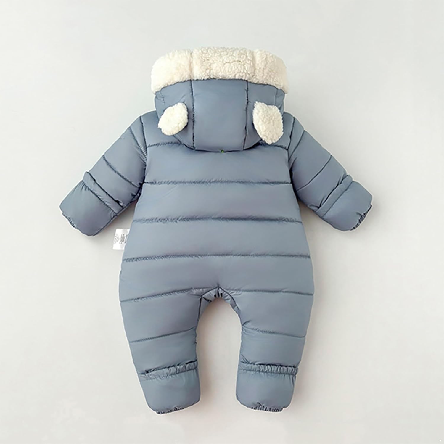 Baby Boys Girls Snowsuit Winter Clothes Suit Hooded Jumpsuit Double Zippers Footed Romper Outfit Infant Warm Coat Blue 2-3 Years