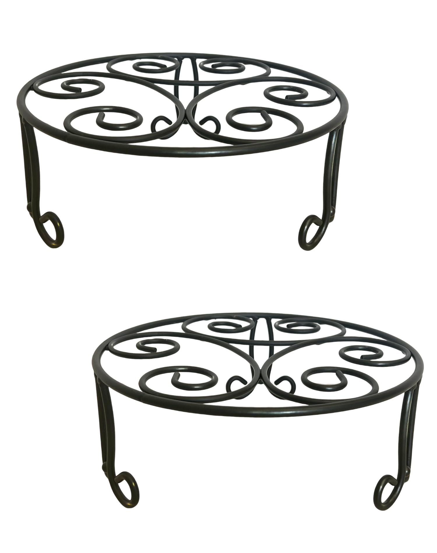 iLTreFlo 2 Pack Iron Plant Stand Low Profile