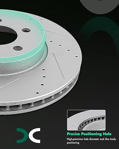 Miniatura 940 de Kits de frenos y rotores, rotores de freno SCITOO y 8 pastillas de cerámica para 08-12 para Chrysler Town & Country, 08-12 para Dodge Grand Caravan