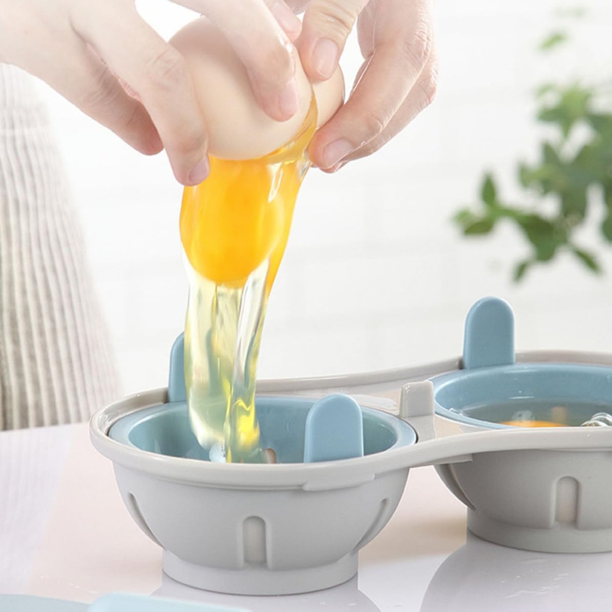 Microwave Egg Steamer with Two Compartments, PP Poached Eggs image 5