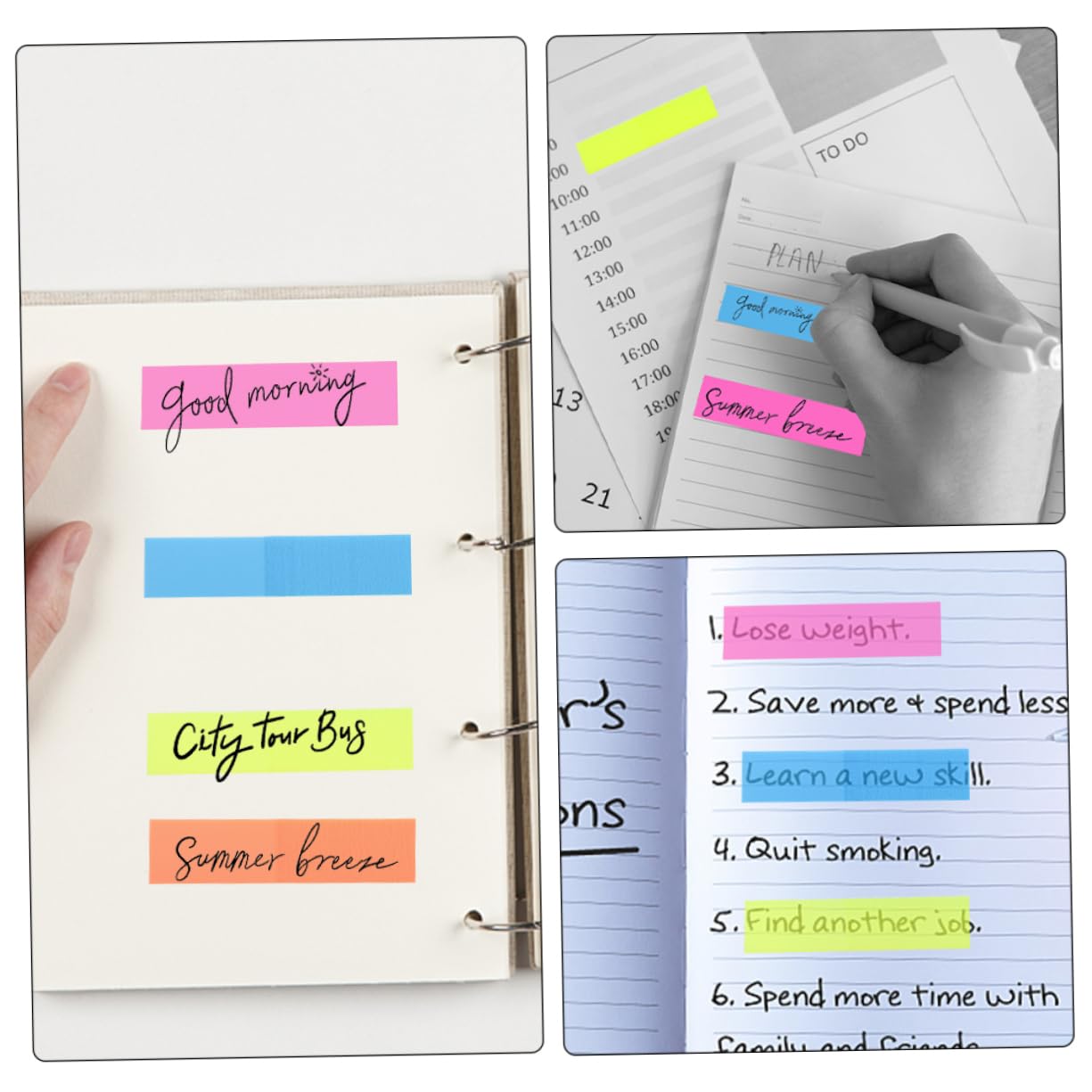 HOMSFOU 5 Stück Multifunktionale Buchmarkierungen Praktische Sticky Flags für Notizen und Lesezeichen für Schule und Büro Professionelle Haftnotizen zur Einfachen Organisation