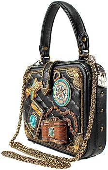 MARY FRANCES メリーフランセス　ショルダー　パーティバッグ Mary Frances Bucket List Beaded Top Handle Travel Theme Handbag