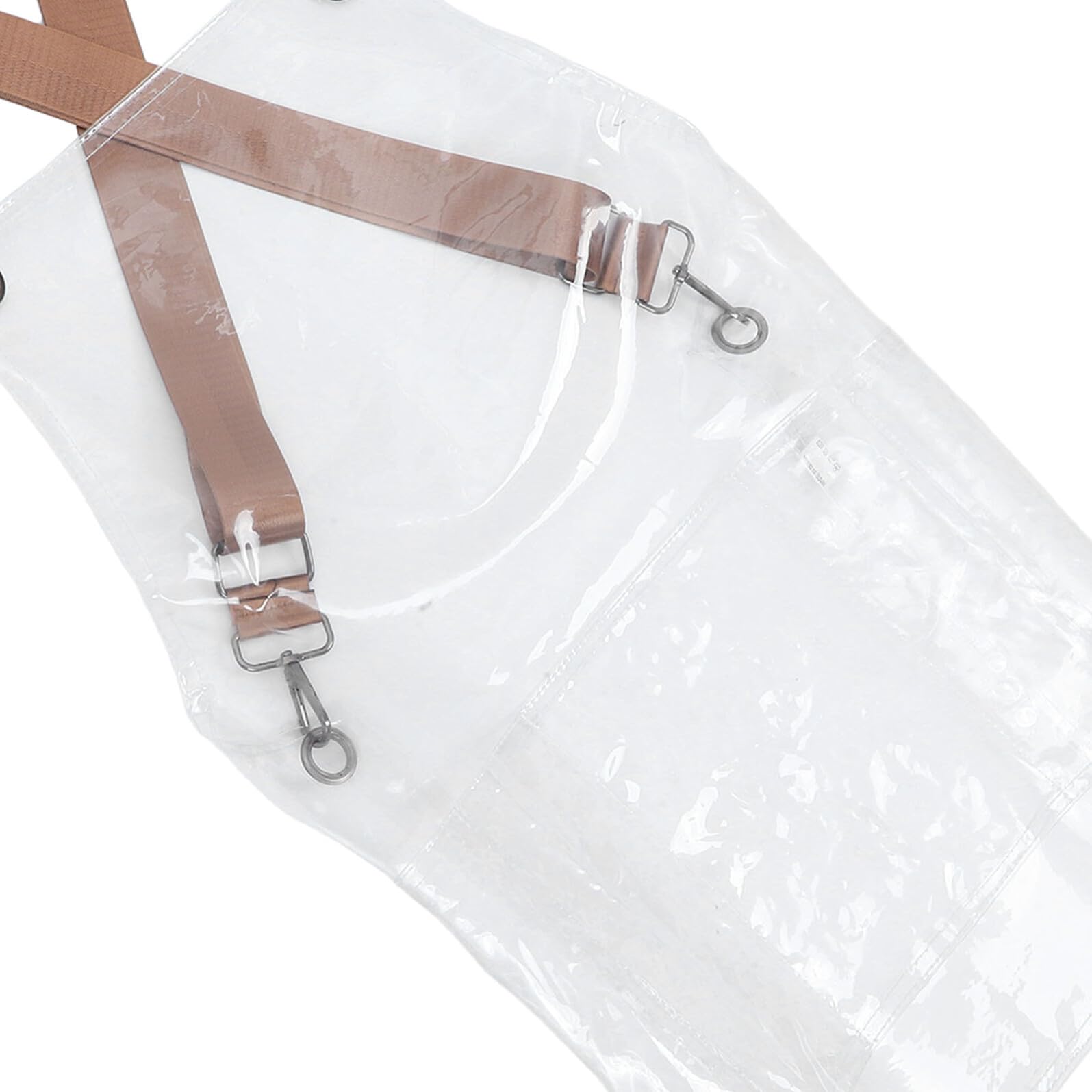 Delantal Transparente para Peluquería de Corto y Resistente al Aceite con Correa Ajustable para Salones de Barbería Cocinas y Restaurantes