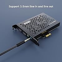 Vista 6 de Ezcap Tarjeta de captura de video PCI-E interna 4K HDMI para transmisión en vivo, juegos de PC y mezcla de sonido, compatible con Windows, Mac, PS4