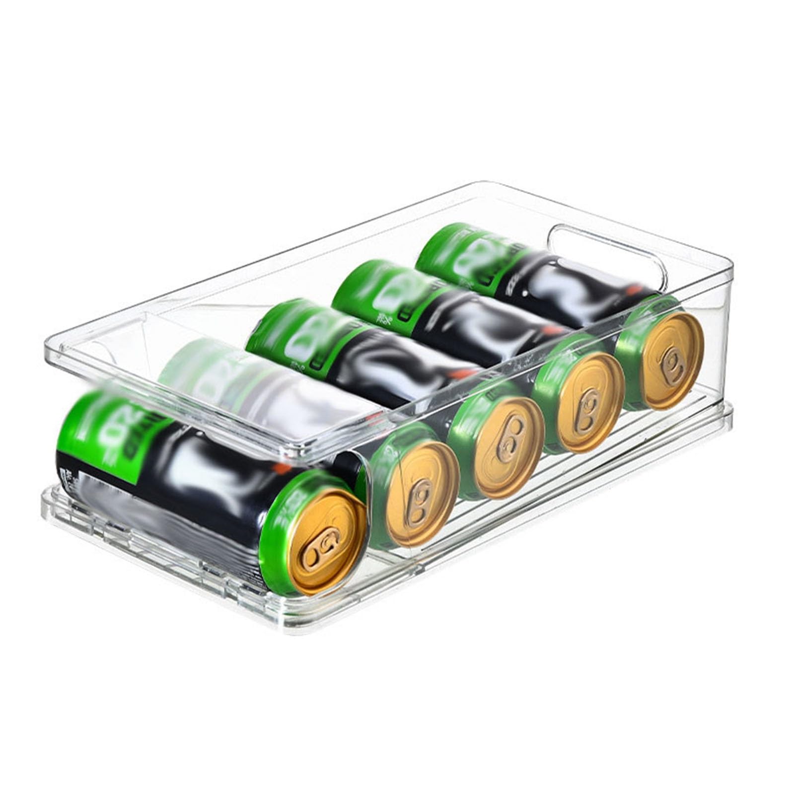 Kühlschrank Organizer Dosen Stapelbarer Dosenspender Für Kühlschrank, Automatisch Rollender Getränke-Organizer-Halter Für Kühlschrank, Getränke-Speisekammer-Kühlschrankregal ( Color : Clear , Size : 1