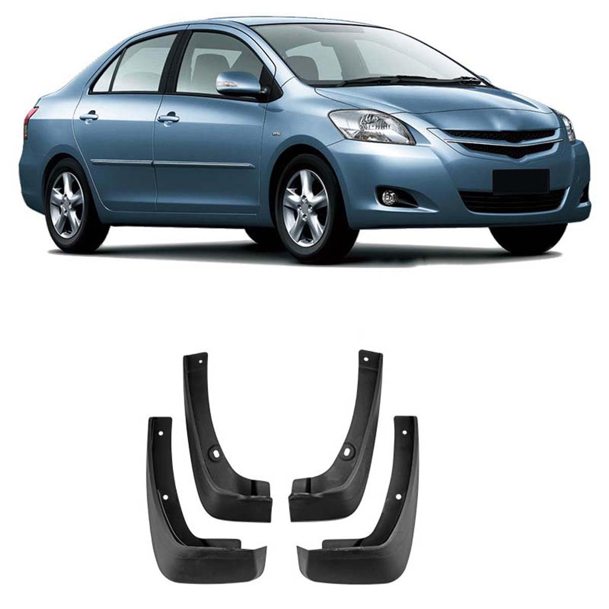 Garde-Boue pour Voiture Toyota Vios Yaris 2008-2013 Accessoires Extérieurs 4-Door