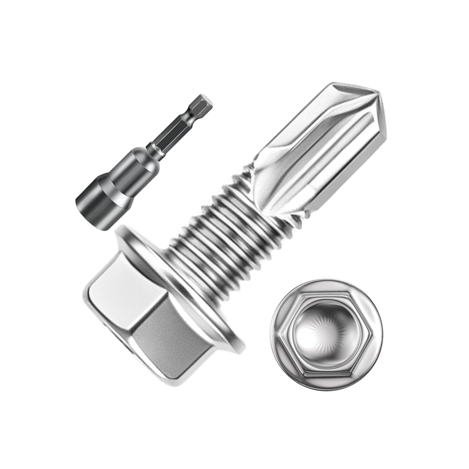 410 Stainless Steel Self-Tapping Screws - 300 Pcs -12