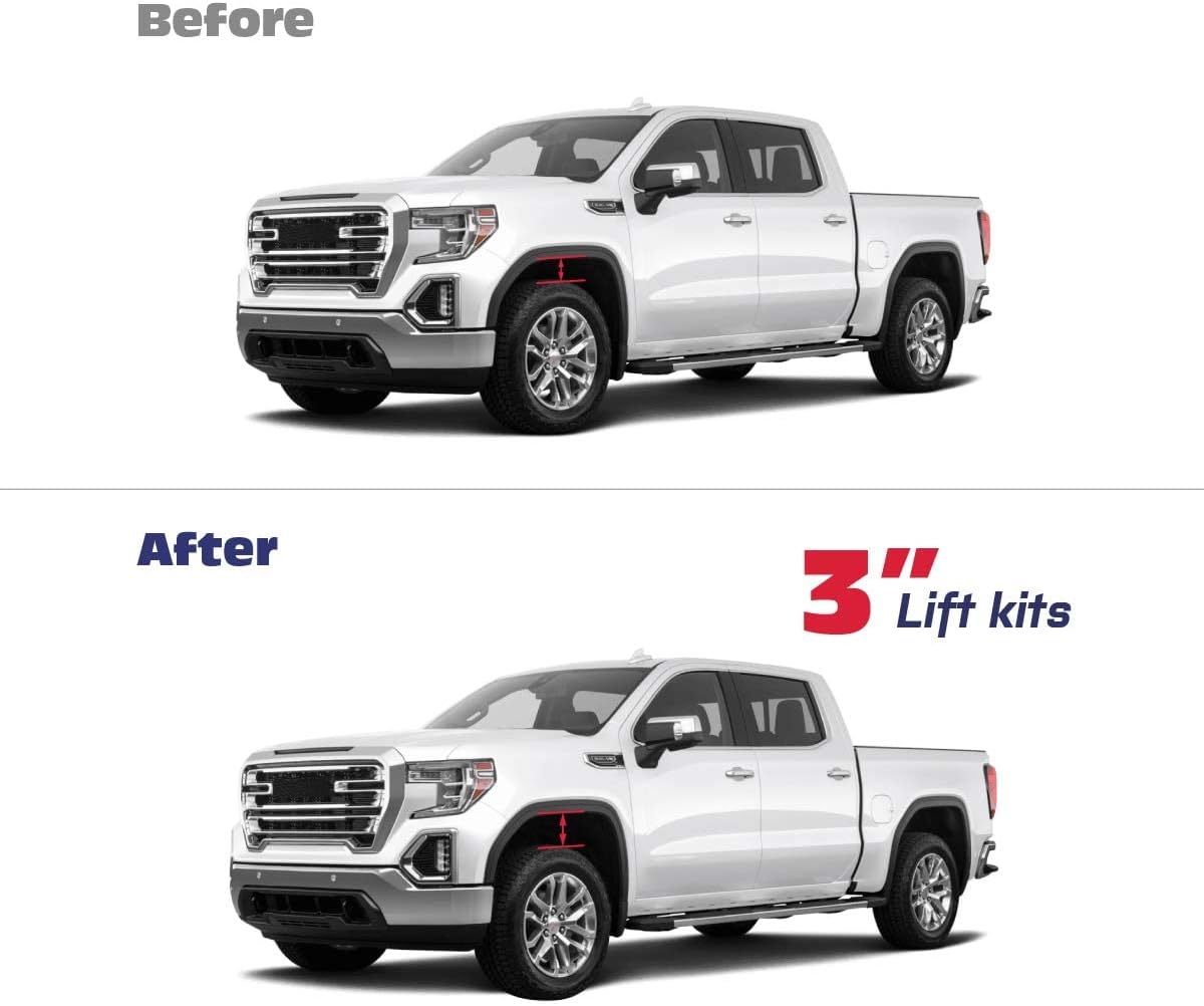 KSP 3 Inch Leveling Lift Kits for 2009-2026 Ram 1500, 3" Forged Front Strut Spacers Raise 3in for Ram 1500 4WD 4X4, 2005-2011 Dakota 2WD 4WD, 2006-2009 Raider 2WD 4WD, Aluminum Suspension Lift Kits