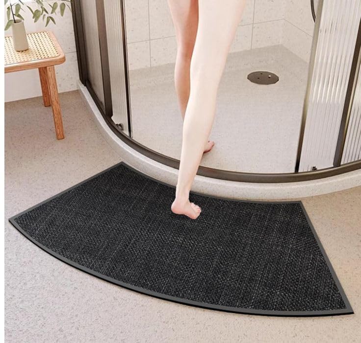 Curved Shower Mat 75X40Cm Corner Shower Mat Anti Mould,Curved Bath Mat