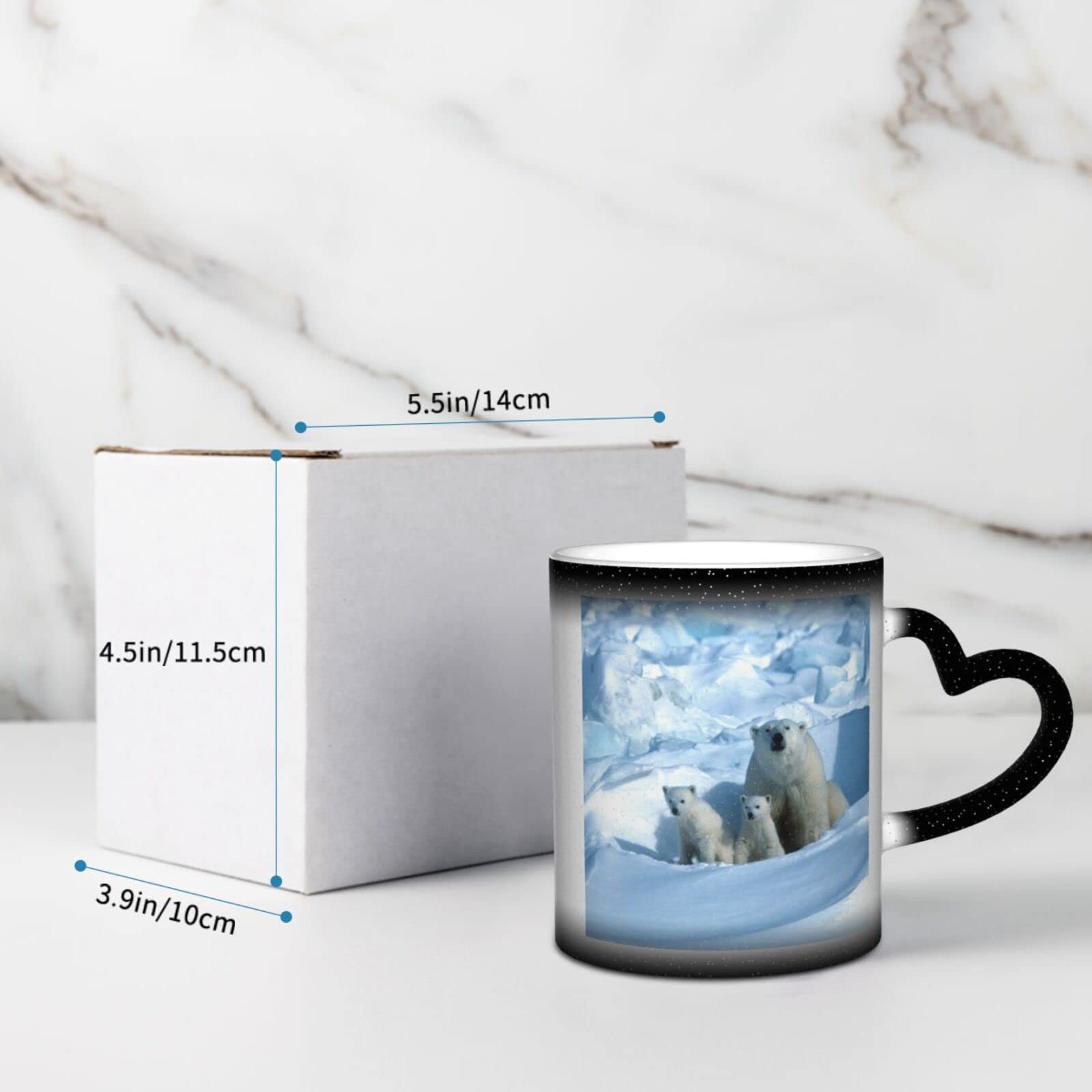 Regalo personalizzato – Semplice disegno orso polare salvadanaio (animali, motivo design, colore: bianco, qualsiasi nome/Messaggio sul tuo unico, Orso polare