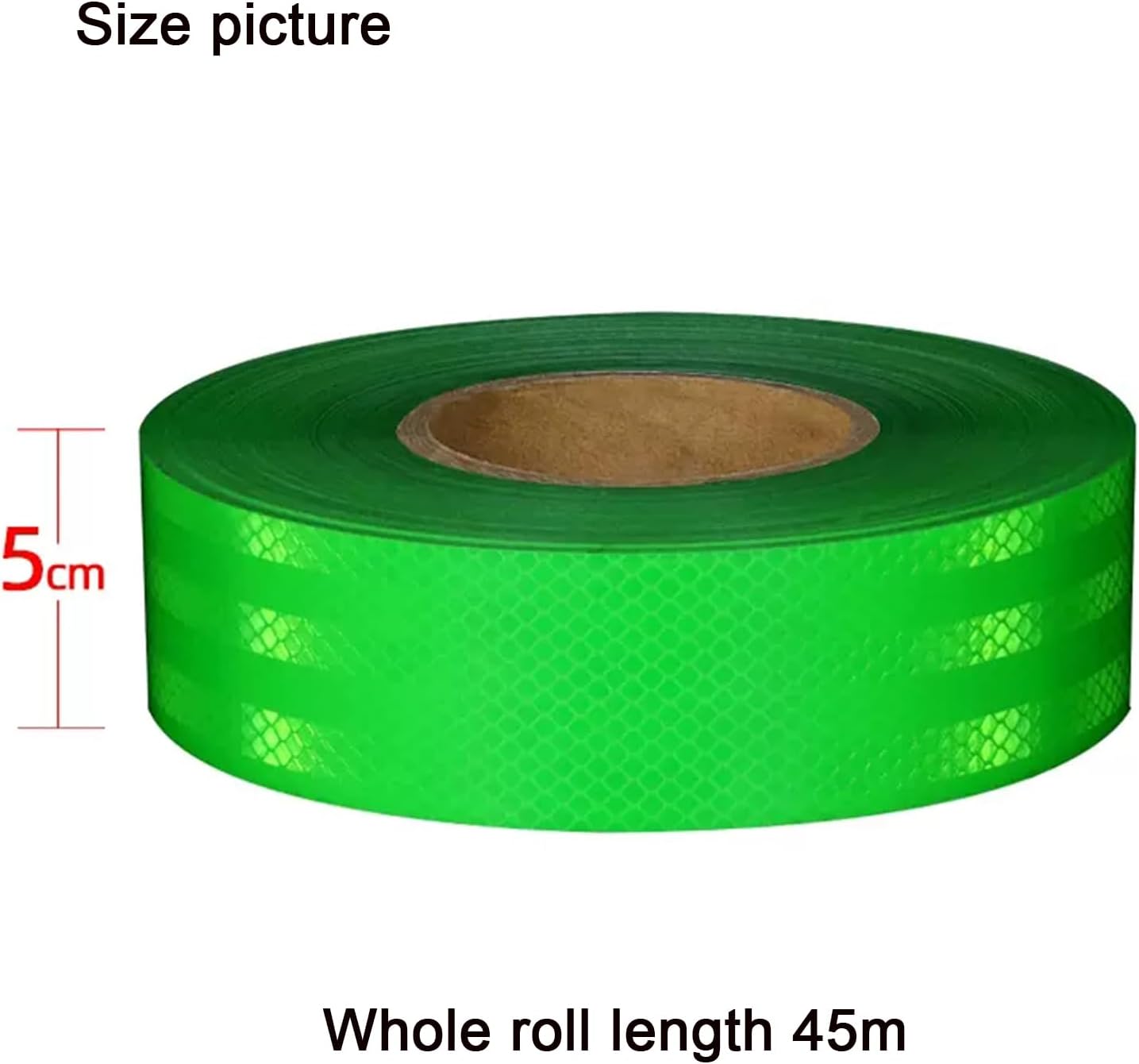 Reflective Tape, Reflective Tape Stickers, 45 Meters x 5 cm High Visibility Reflector Reminder Warning Tape for Trailer Bicycles Clothing(Green)
