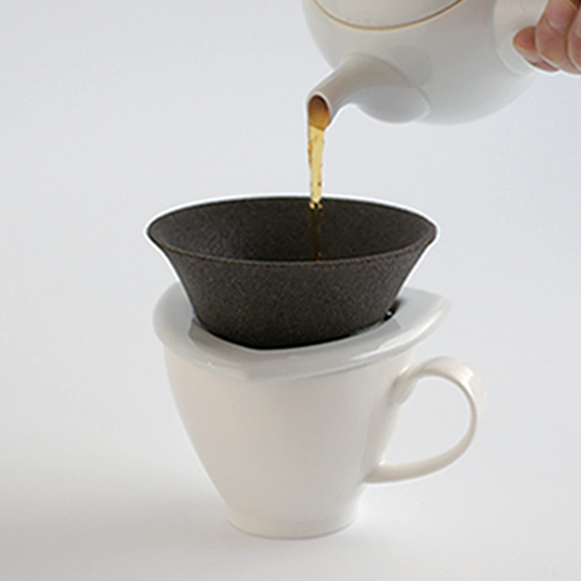 Filtro de café japonés de cerámica COFIL, fabricado en Japón, reutilizable, soporte azul