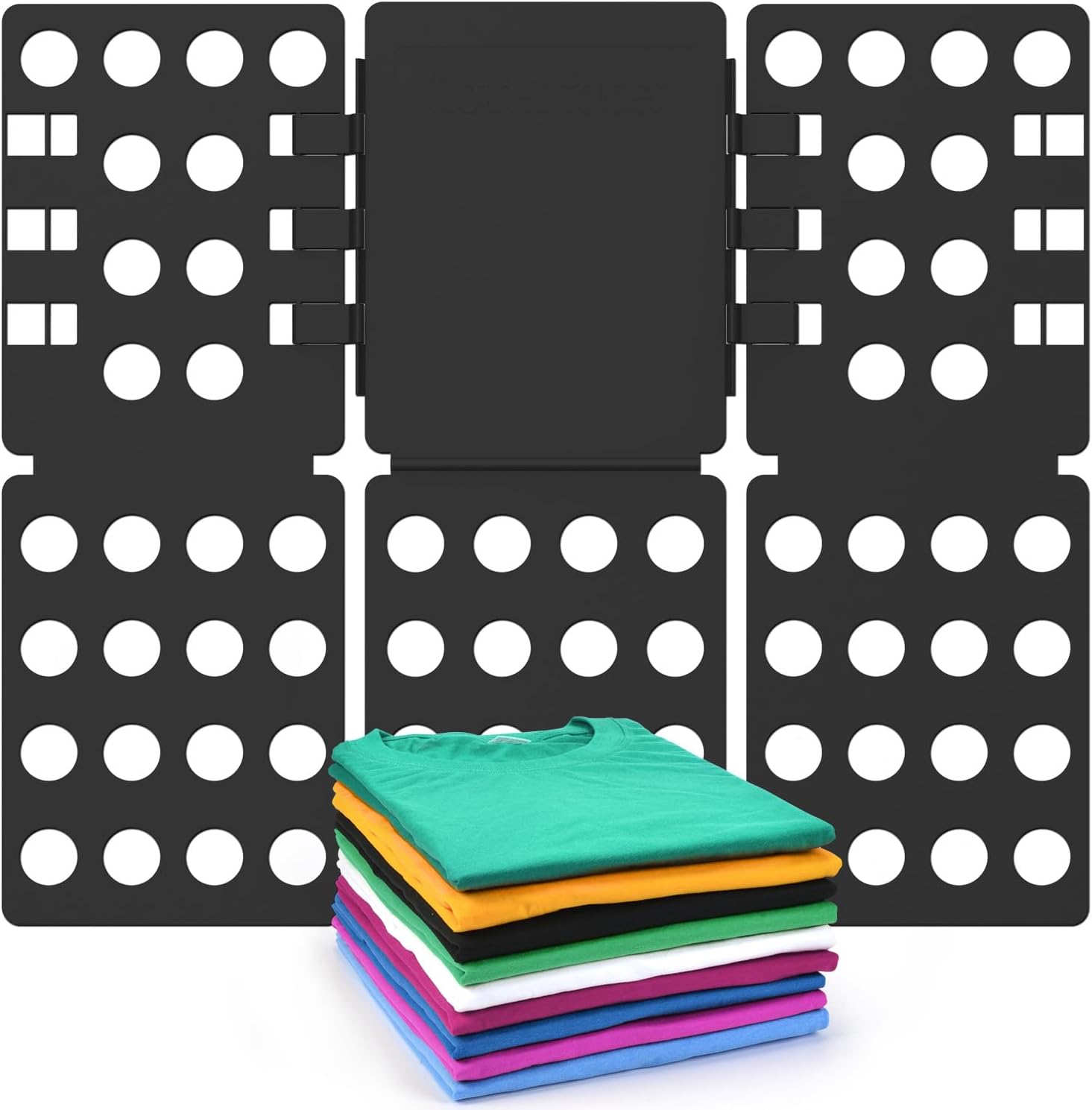 T Shirt Folding Board Shirts Clothes Folder Durable Plastic Laundry Boards,10.23 * 7.88 * 1.18 inches Black