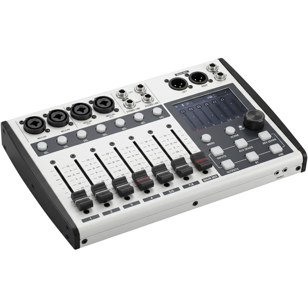 Mezclador digital Thornton DM08X, 8 canales, pantalla táctil, interfaz de audio USB, DSP, control Wi-Fi, Bluetooth