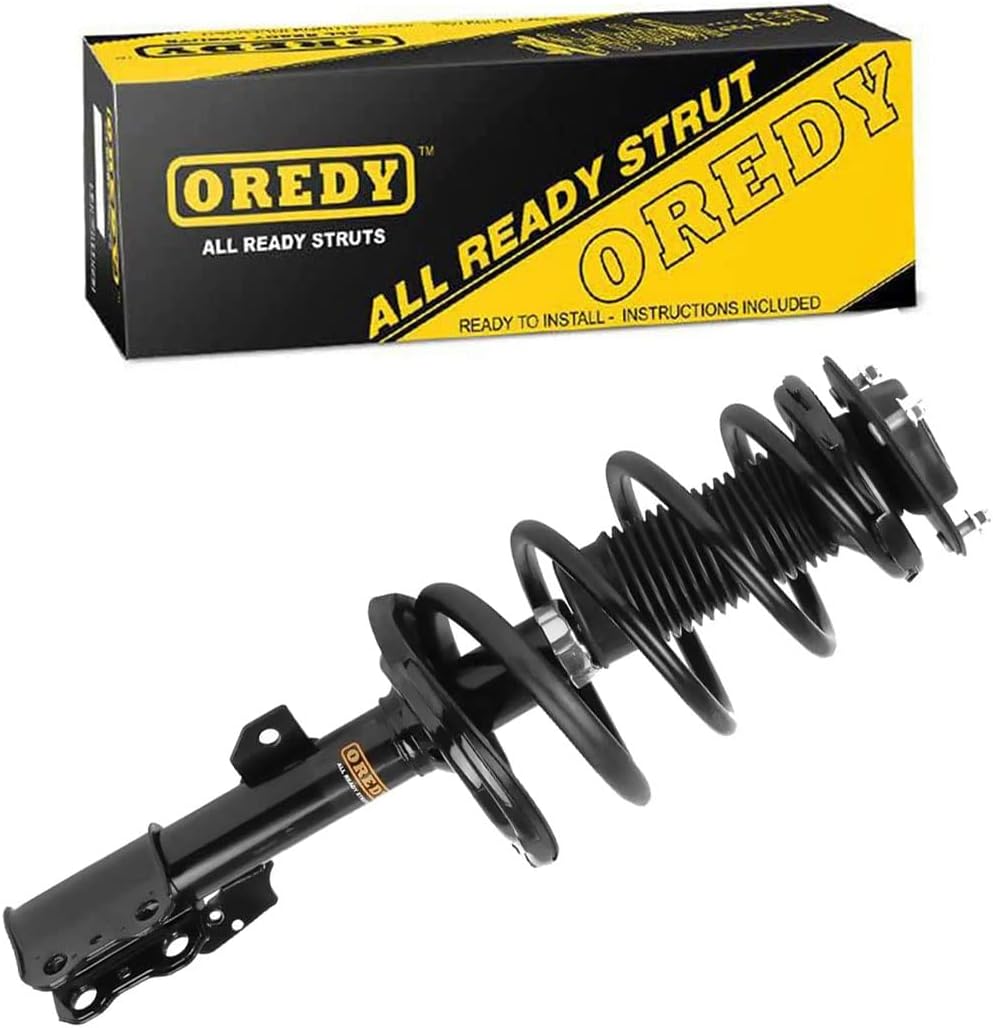 OREDY Front Right Complete Strut w/Coil Spring Assembly for Toyota Sienna FWD 7 Passenger 2005-2010 Suspension Shock Absorber Replacement - 172363