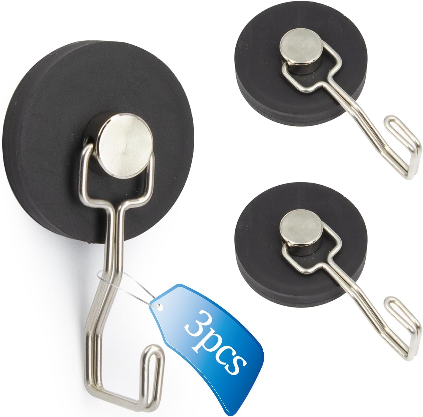 1.22' Inch Rubber Coated Magnetic Hooks for Hanging