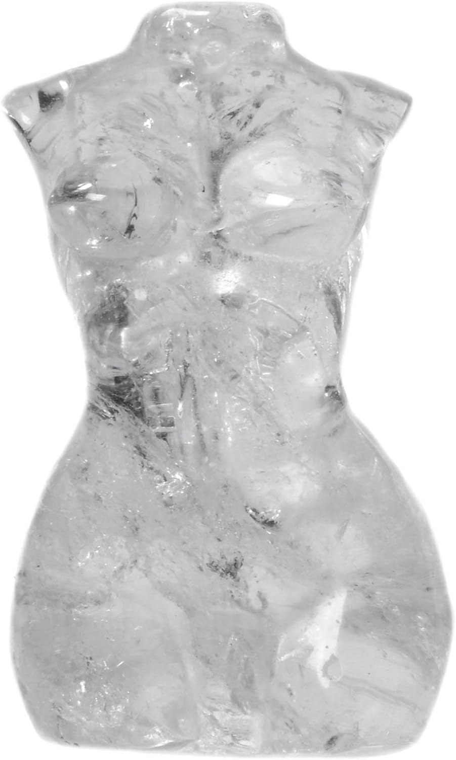 Justinstones Clear Quartz Healing Crystal Goddess Model Hand Carved Female Body Quartz Beauty Home Office Decor 2 inch