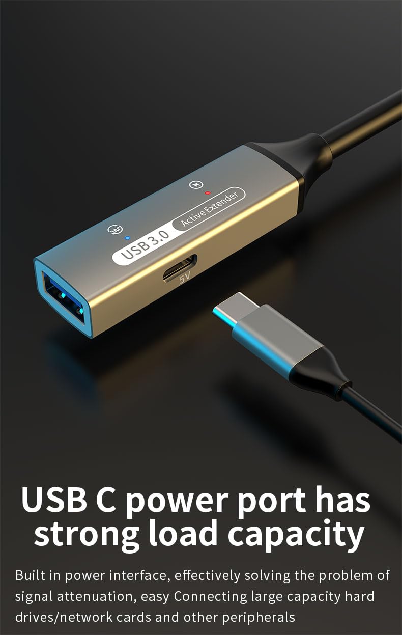 PremiumCord Aktives USB Verlängerungskabel mit Repeater 20m – Bild 9