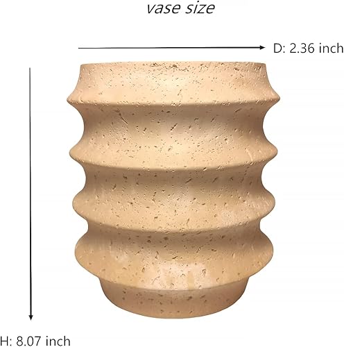 Miniatura 3 de Manis Zuo 8H Modern Farmhouse Vase for Flowers Plants, Flower vase with Rock Texture,Large Capacity for Flower Arrangement, for Table centerpieces,