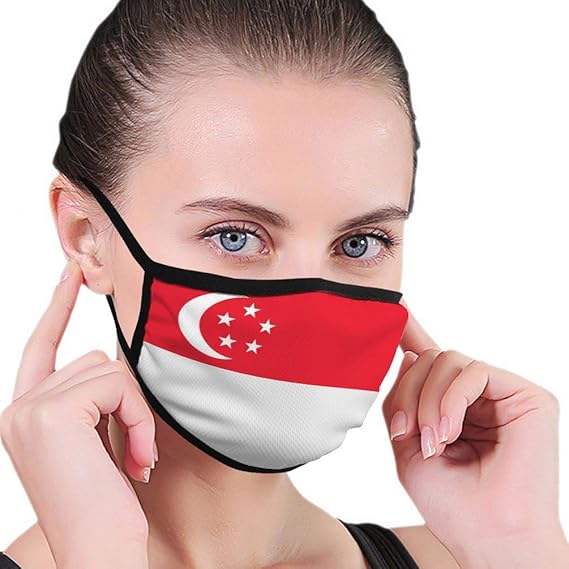 Washable and Reusable Face Masks Flag of Singapore Fashion Masks