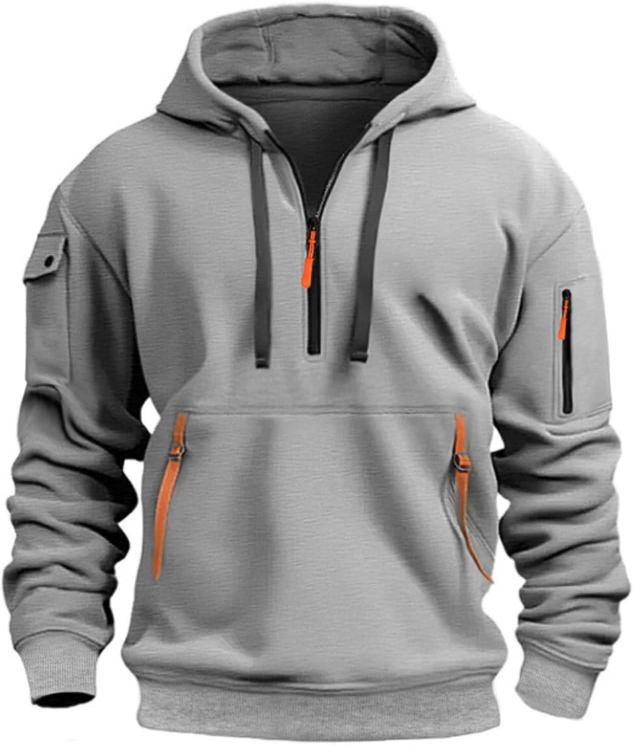 MANTORS Men's Fleece Hoodie Casual Long Sleeve 1/4 Zipper Pullover Sweatshirts