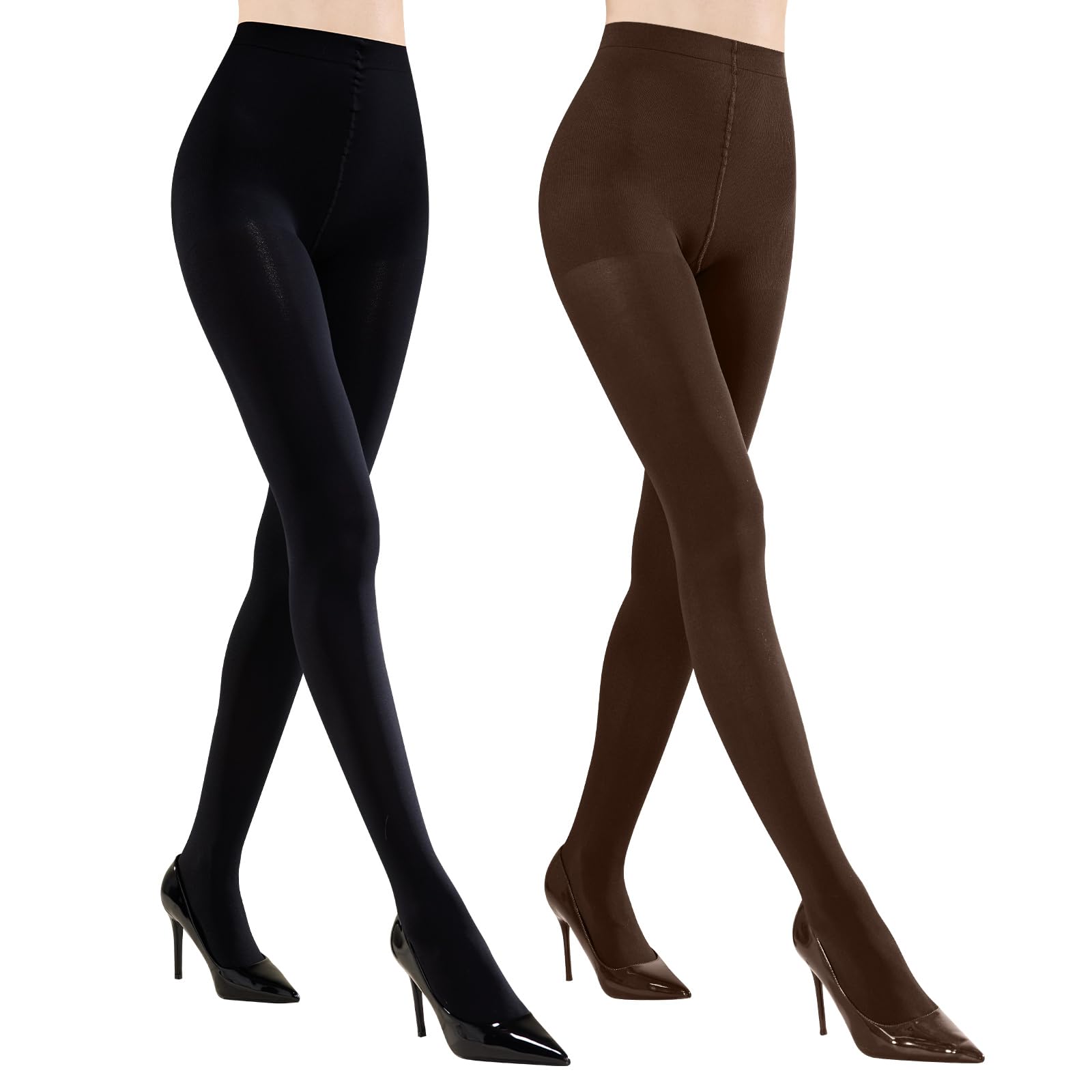 MANZI Run Resistant Control Top Panty Hose Opaque Tights