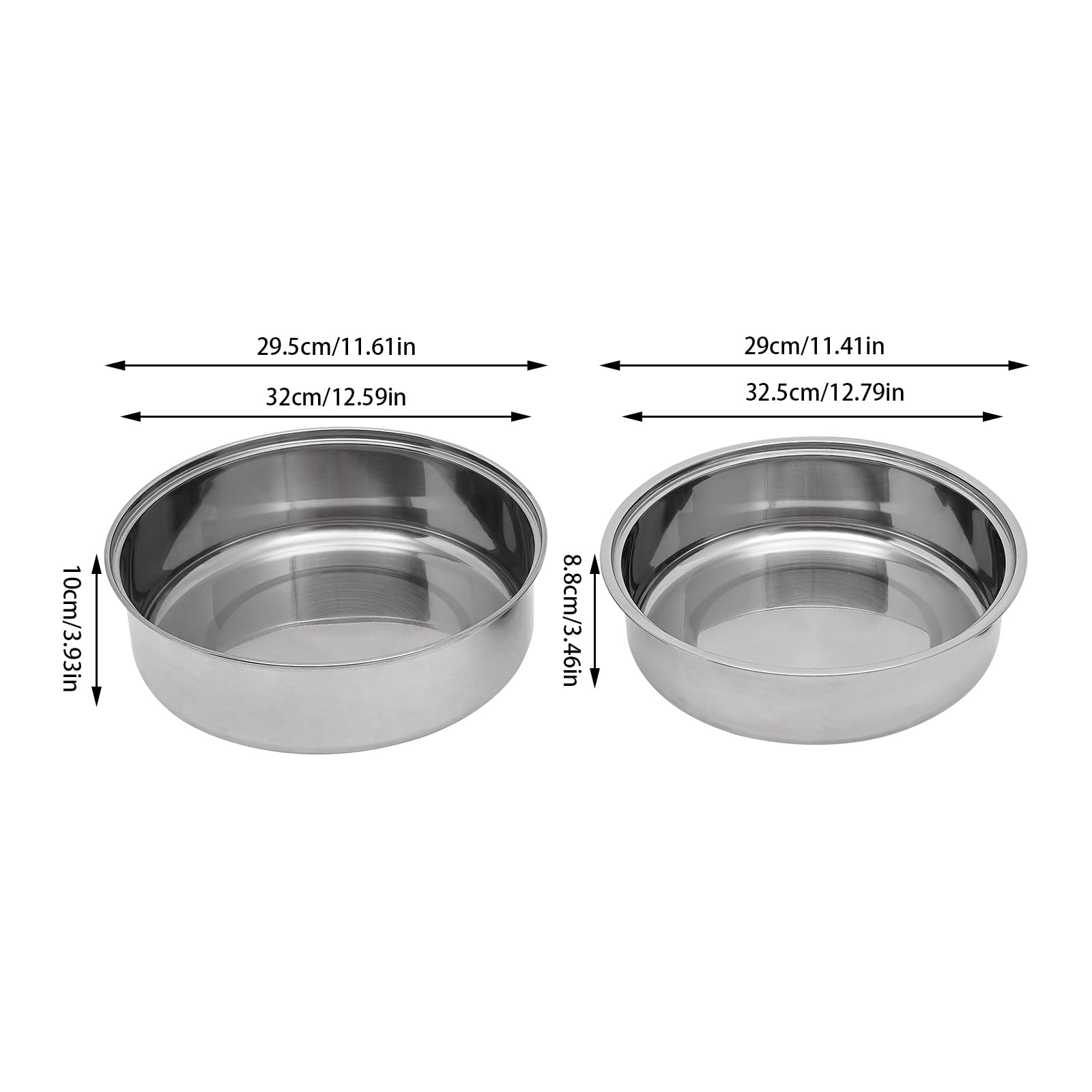 Contenitore per alimenti in acciaio inox, rotondo Chafing Dish, isolante alimentare, contenitore per buffet, per chafing dishes, per catering, buffet e feste (6 l)
