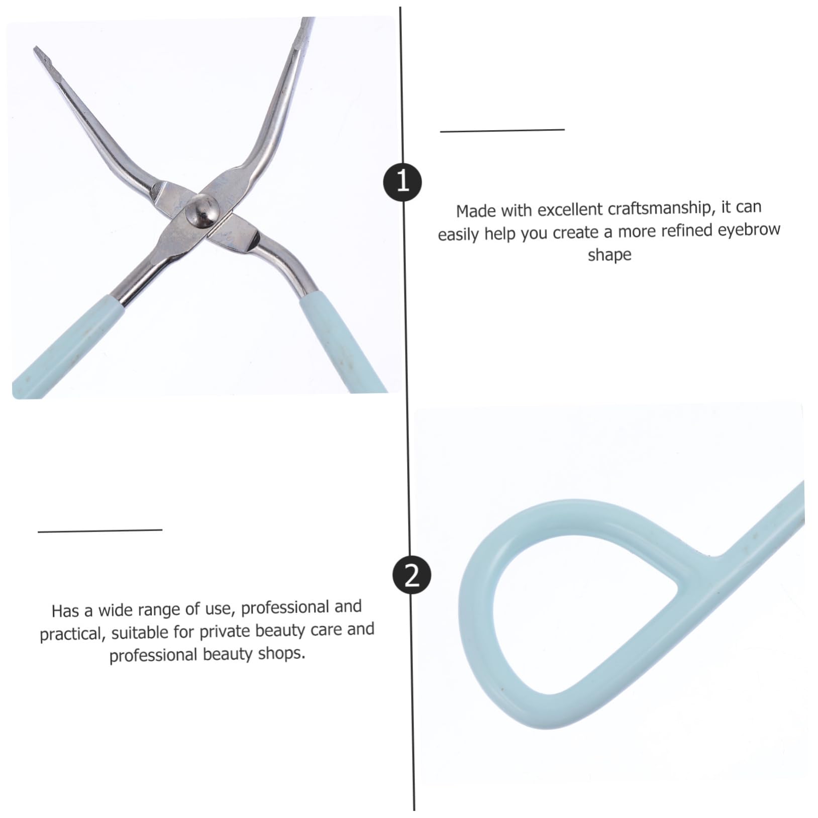 Healeved 18 Pollici Pinzetta servirsi lookover tweezers strumenti per sopracciglia strappa sopracciglia abito Forbici pinzette a clip pinzette piatte a punta dritta Acciaio inossidabile
