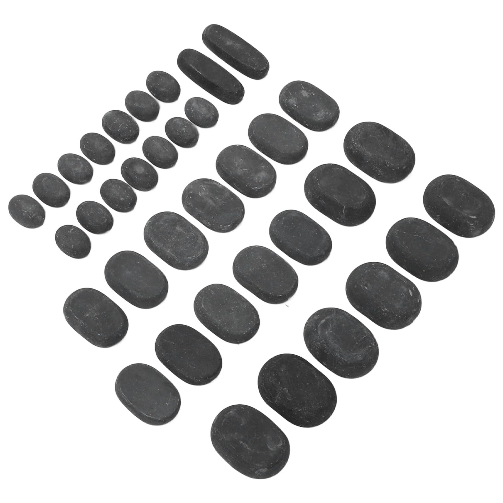 Para masaje con piedras calientes, juego de 36 piedras de basalto, para relajación corporal, alivio de la tensión muscular, uso profesional y de spa en el hogar