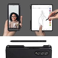 Vista 2 de Cavor Funda diseñada para Samsung Galaxy Z Fold 3 con soporte para bolígrafo S, protección de cuerpo completo, antiarañazos, anticaídas, resistente