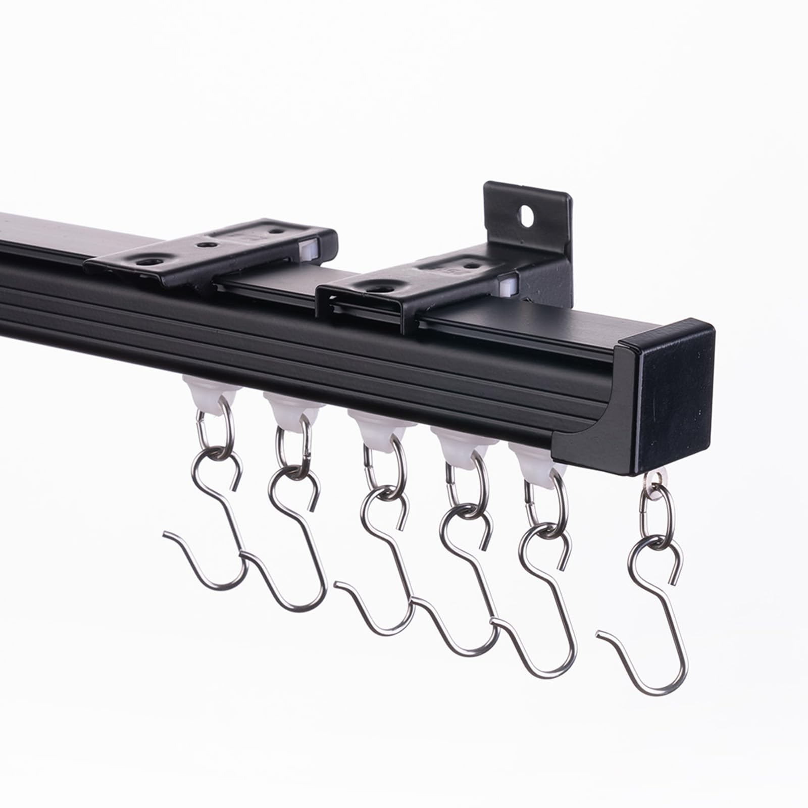 Riel de cortina de techo resistente que elimina atascos gracias a su guía deslizante de aluminio