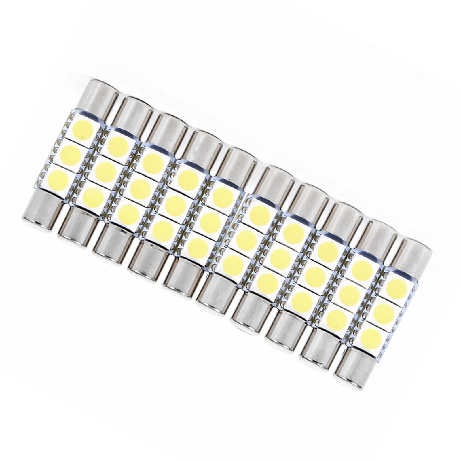 Yctze dla żarówki led lustro uprzejmości 10 sztuk 3-SMD 29-31mm 6641 bezpiecznik LED żarówka lustro dzięki uprzejmości lampa przeciwsłoneczna biała lampa do lustra światła podłogowego