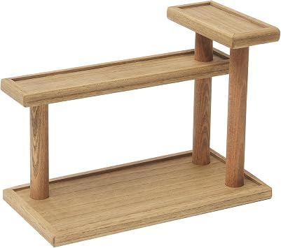 KIRIGEN 3-Tier Wood Display Riser, Countertop Organizer, Brown ZWJ-DBR