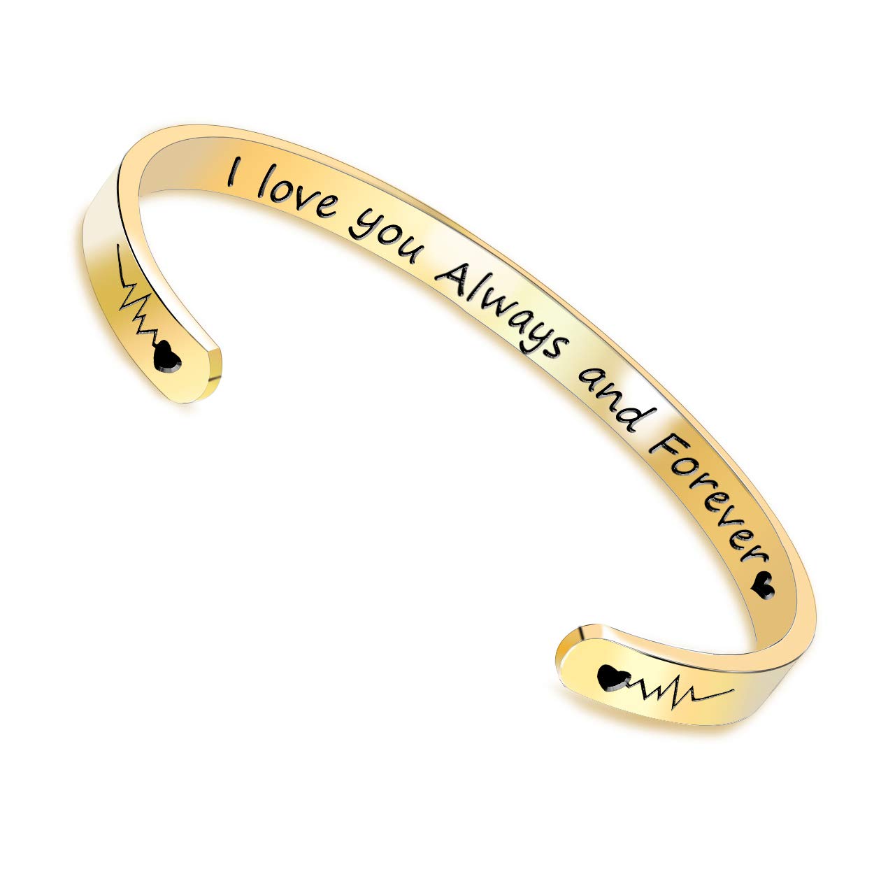 EGOO&YAMEE Inspirational Cuff Bracelet for Women Motivational Engraved Mantra Silver Stainless Steel Bangle Best Friend Birthday Jewelry for Her