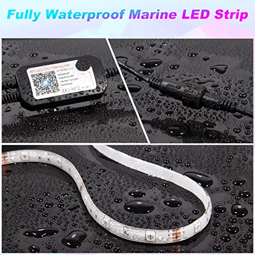 Tendist Led Boat Light Strip 25Ft, Ip66 Marine Led Strip Pontoon Boat Lights 12V Waterproof, App Control Rgb Boat Interior Light, Night Fishing Lighting For Bass Boat, Kayak, Cockpit, Cabin, Deck, Rv #TOP2