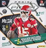 PRIZM 2025 Panini Football HUGE Factory Sealed MEGA Box with Memorabilia Card, (10) ROOKIES, (5) EXCLUSIVE NEON GREEN PULSAR PRIZMS! Look for RCs Jaxson Dart, Travis Hunter, Cam Ward, Sanders & More!