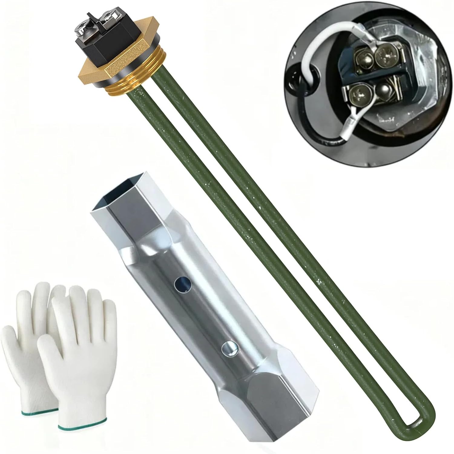 D-CYCLE Upgraded 92249 91160 92097 520900 Atwood Suburban RV Water Heater Element for GC6AA GC10A G6A GC10A GCH6A, SW4/6/10/12/16 Series Electric Water Heaters, 1400W/1440W 110V/120V