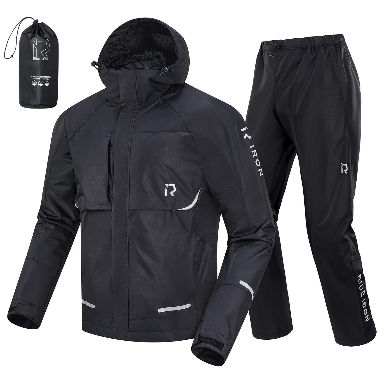 Amazon | [RIDEIRON] レインコート バイク カッパ メンズ 自転車