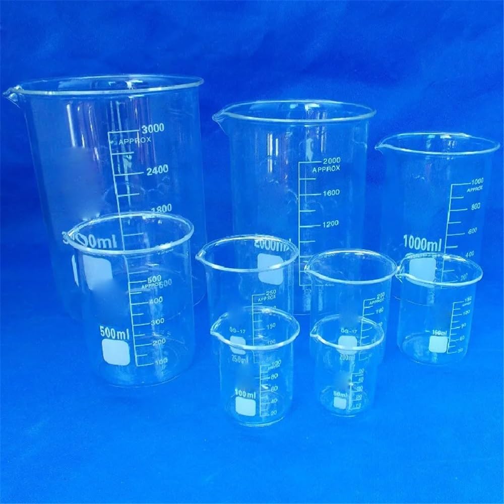 1 STÜCKE 3000 ml Becherglas Laborbedarf Laborglas Transparent Becher Verdickt Mit Ausguss